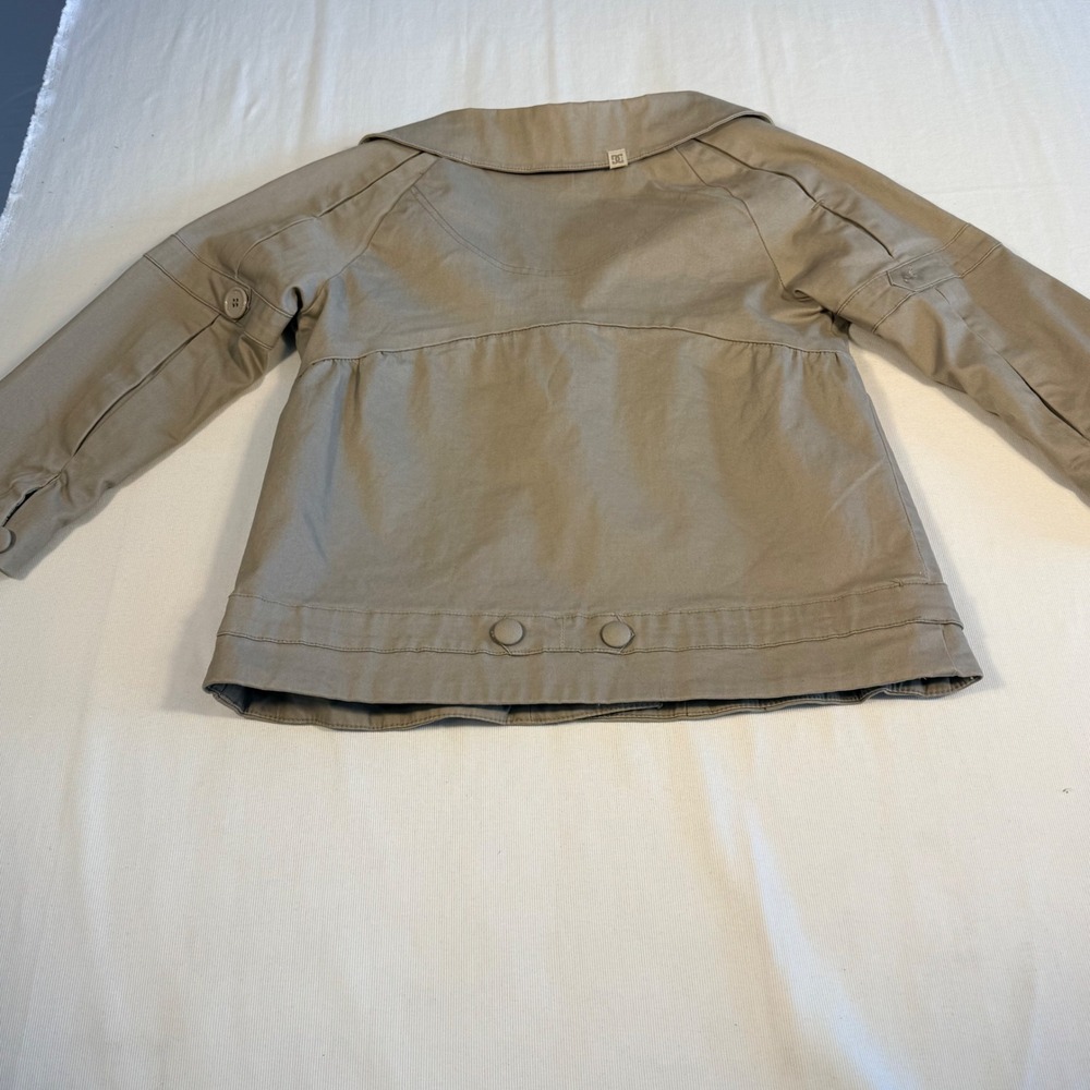 DC Shoes M Utility Luxe Safari Jacket Y2K Military Cargo Cropped Khaki Read Des. - Picture 13 of 16